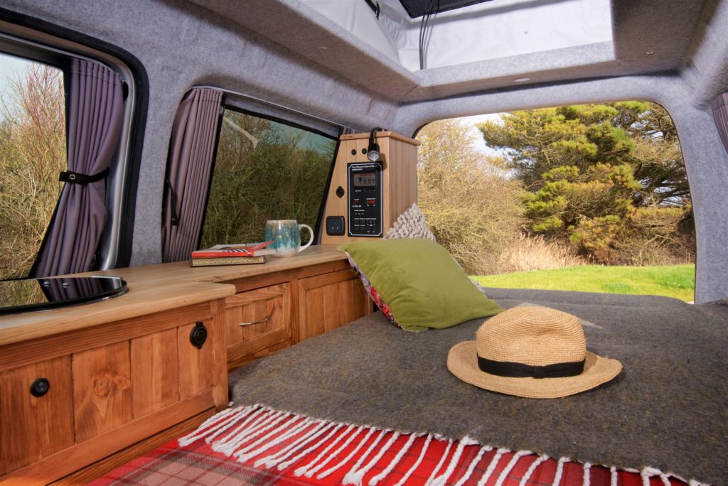Caddy camper bed down