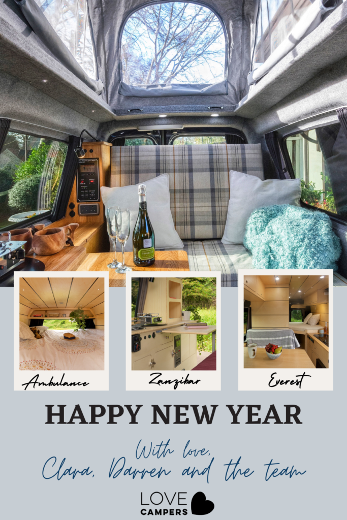Celebrating the new year with our campervans
