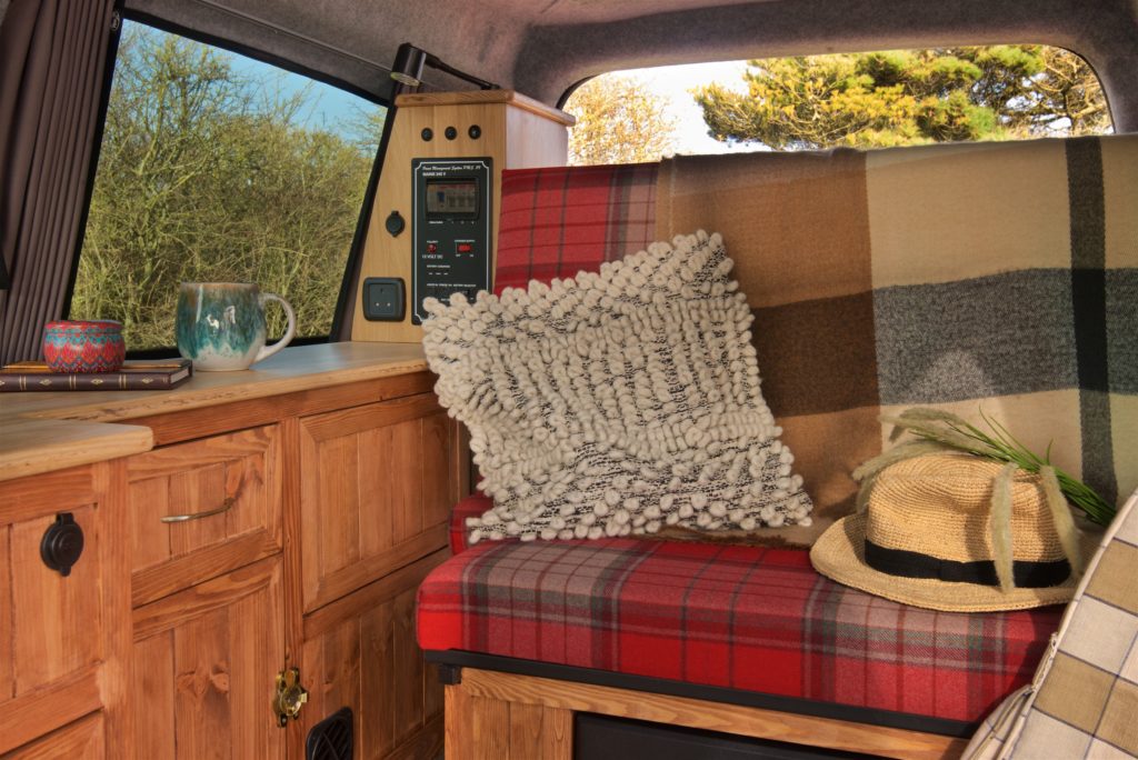 Wood finish in campervan