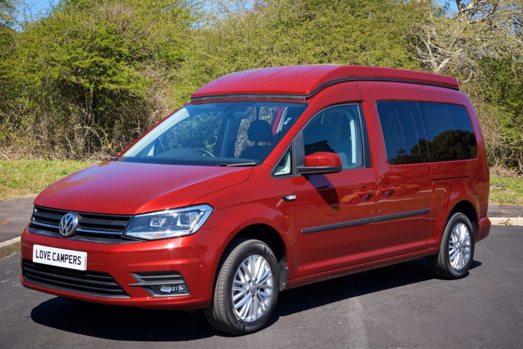 Exterior of VW Caddy Maxi Campervan